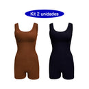 Women's Yoga Jumpsuit Fit, Open Back and Fit Waist Gym Outfit Short Sleeveless Gym Jumpsuit