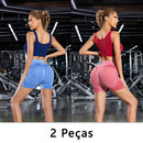 2 pcs, Women's Sports Shorts, Gym Shorts, Women's Yoga Pants With Tbelly And Butt Control