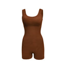 Women's Yoga Jumpsuit Fit, Open Back and Fit Waist Gym Outfit Short Sleeveless Gym Jumpsuit