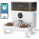 Newpet Automatic Pet Food Dispenser For Cat Dog With Two-way Double Bowls With APP WIFI Remote Control Voice Recorder Cast Food